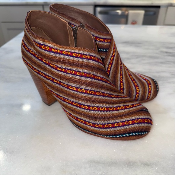 Fortress of Inca Ankle Boots Booties-Multicolor Canvas-Made in Peru-US Size 8 - Picture 4 of 10